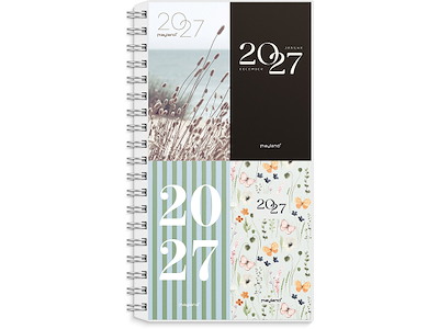 Planner, 2027, Week, 4 illustrationer, 1 uge pr. opslag, Mayland