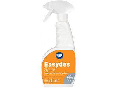 Overfladedesinfektion, Spray, Med Ethanol, Uden farve og parfume, 750 ml, Kiilto Pro Easydes