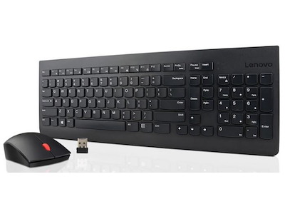 Lenovo 4X30M39472 tastatur Mus inkluderet RF trådløst Tysk Sort