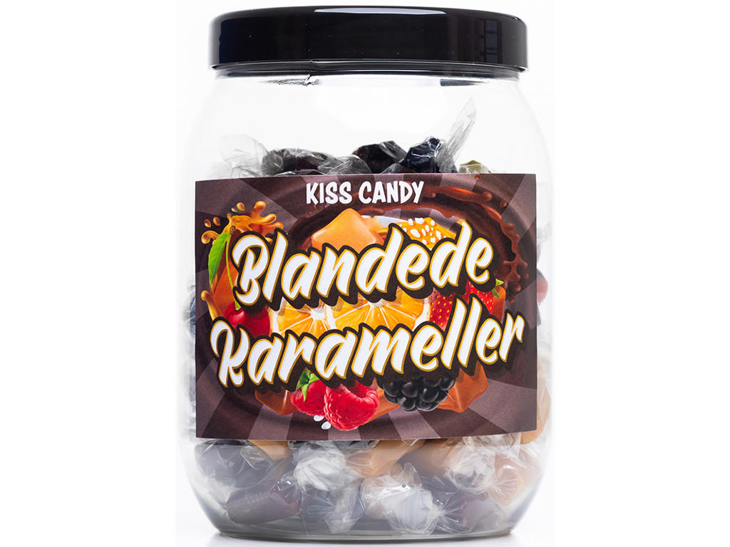 Karameller, Blandet, 600g, Kiss Candy