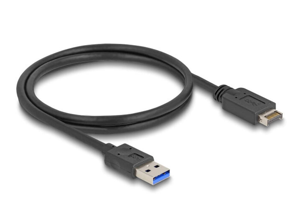 DeLOCK 85411 USB-kabel USB 3.2 Gen 2 (3.1 Gen 2) 0,8 m USB E USB A Sort