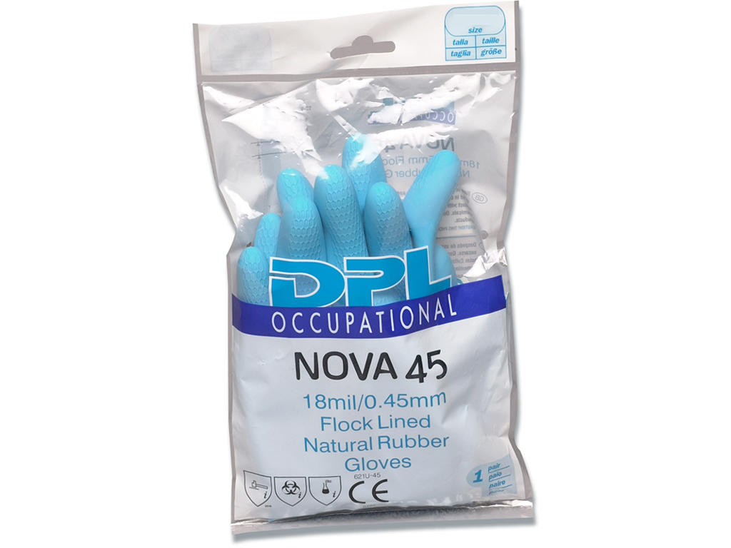 Handske, Latex, Str. M, 1 par, DPL Nova 45 