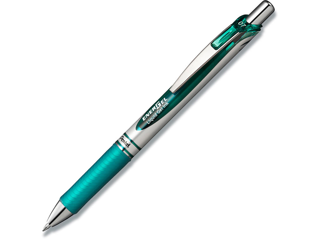 Rollerball gelpen, 0.7 mm, 0.35 mm, Turkis, Pentel EnerGel BL77-S3
