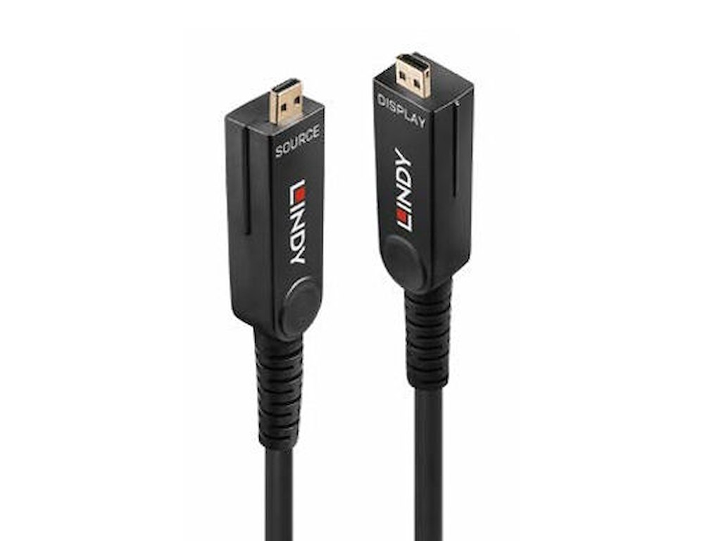 Lindy 38547 HDMI-kabel 60 m HDMI Type D (Micro) Sort