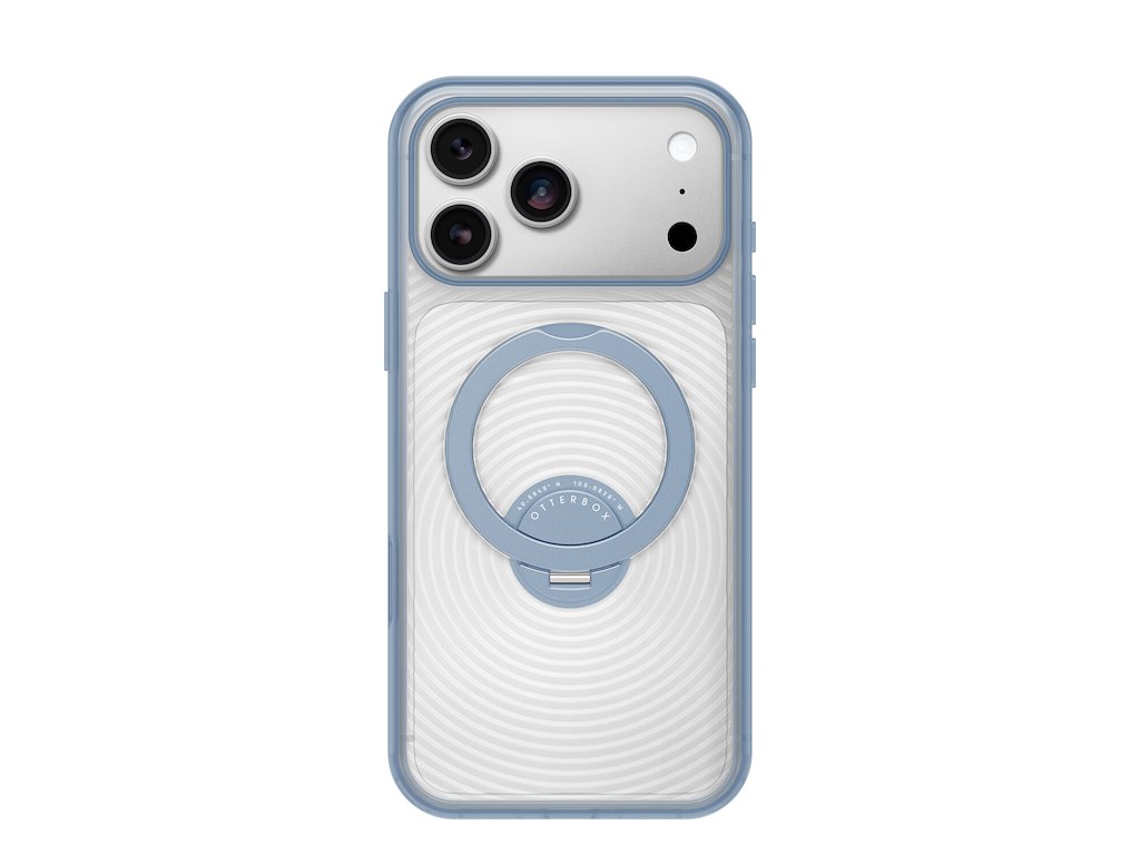 OtterBox Symmetry Stand MagSafe mobiltelefon etui 17,5 cm (6.9") Cover Transparent, Blå
