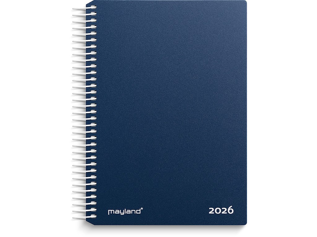 Kalender, 2026, Dag, 1 dag pr. side, Blå, Mayland