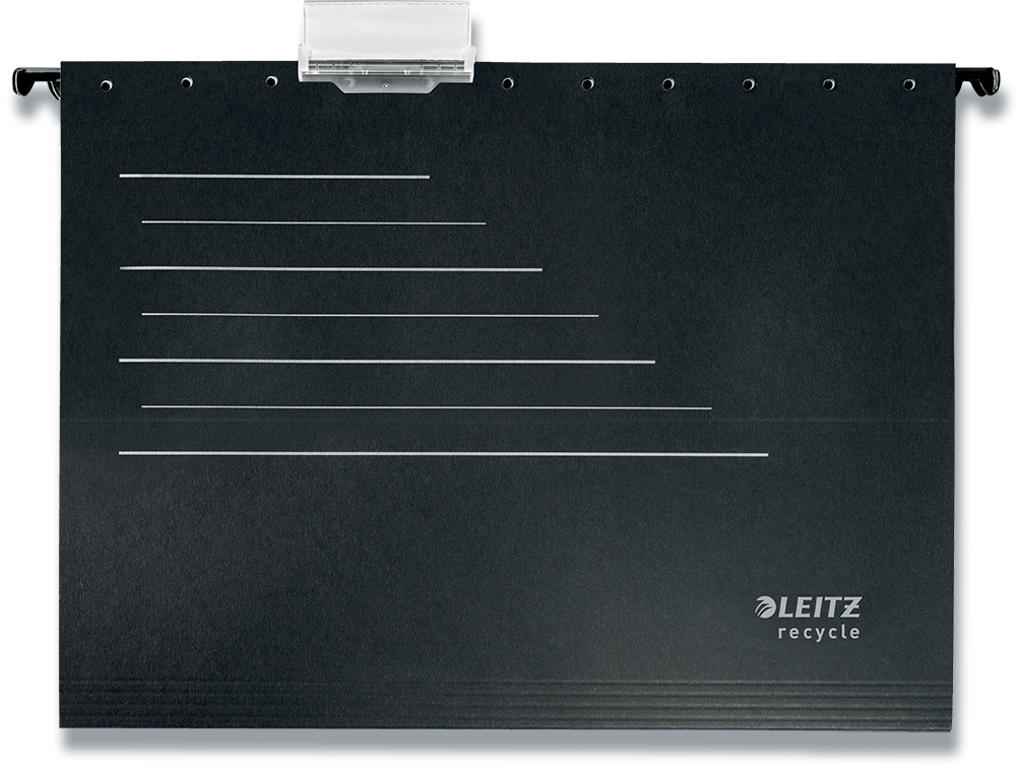 Hængemapper, 10 stk, A4, Sort, Leitz Recycle 