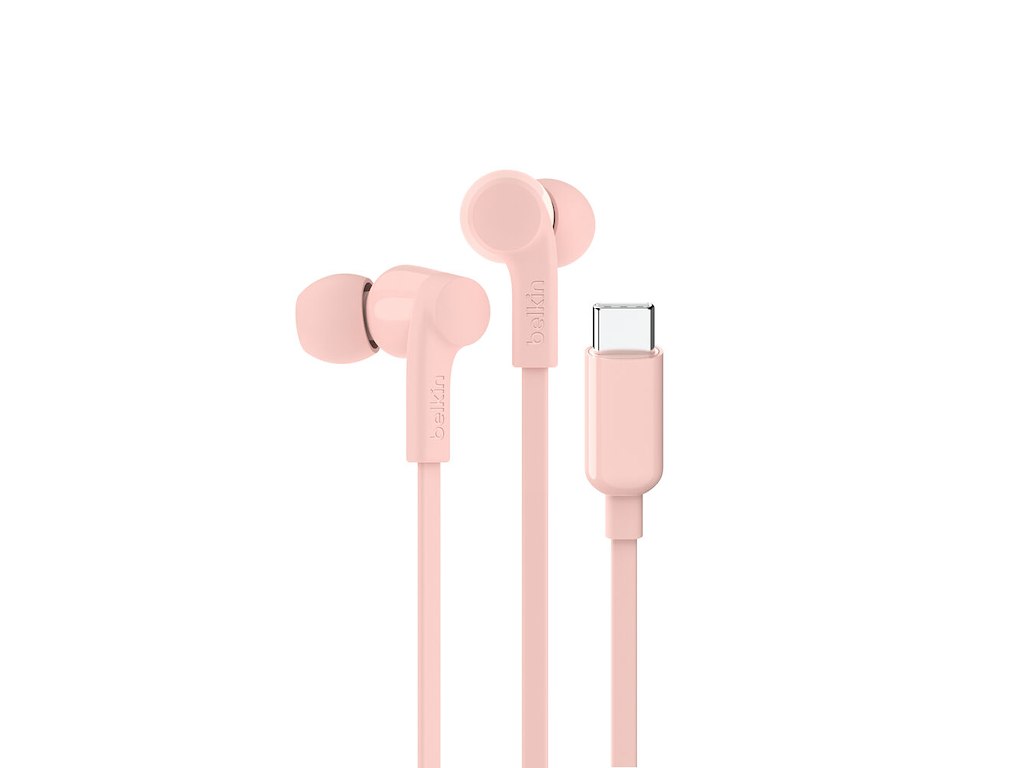 Belkin SoundForm Headset Ledningsført I ørerne Opkald/musik USB Type-C Lyserød