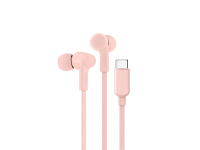 Belkin SoundForm Headset Ledningsført I ørerne Opkald/musik USB Type-C Lyserød
