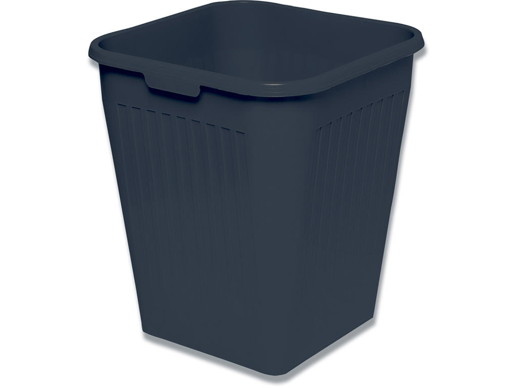 Papirkurv, Sort, 25 liter, PP, Bantex Orth 