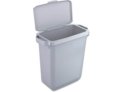 Låg til affaldsspand, Hængslet låg, 60 liter, Grå, Durable DURABIN HINGED LID 60