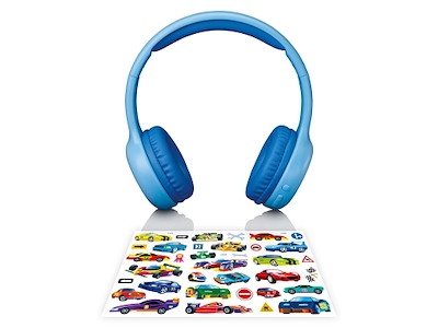 Lenco HPB-110 Kids Kopfhörer BT blau 85DB Limite akku stickers Headset Kabel & trådløs Micro-USB Bluetooth Blå