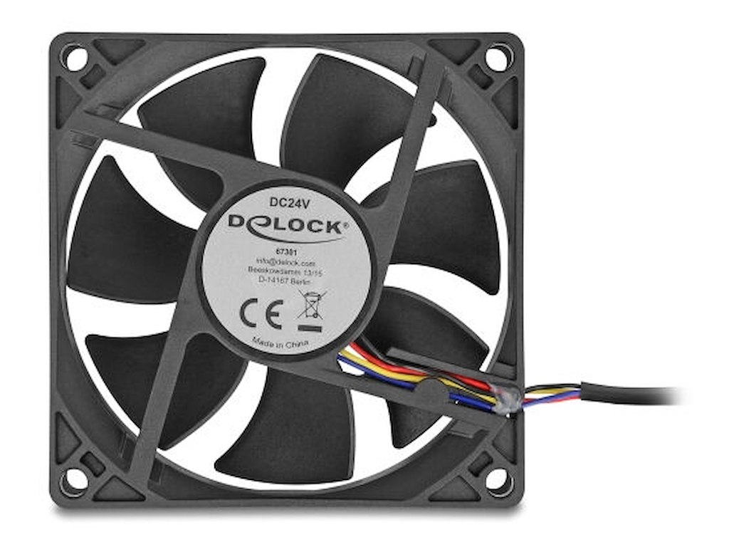 DeLOCK 67301 Computerkølesystem Computerkabinet Ventilator 8 cm Sort 1 stk