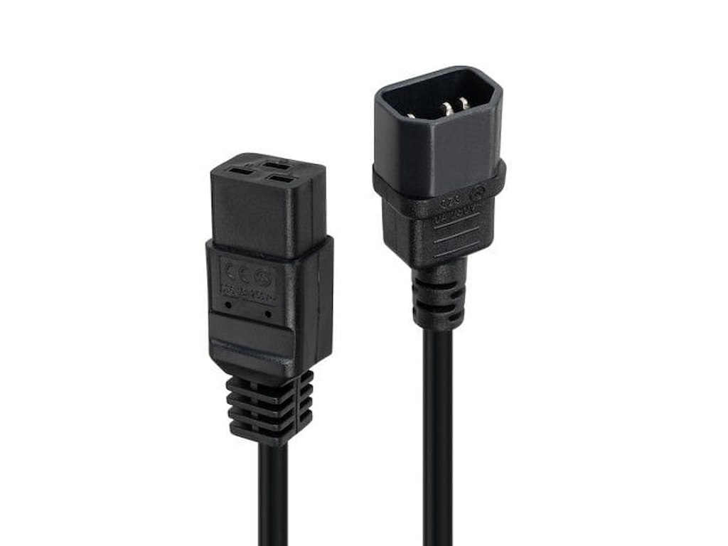 Lindy 30491 el-ledning Sort 2 m IEC C14 IEC C19