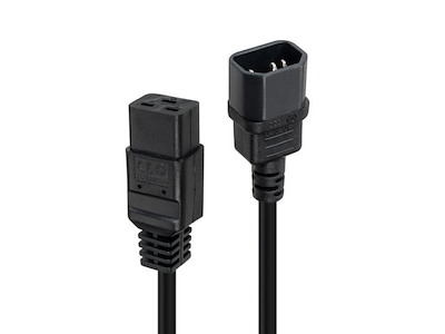 Lindy 30491 el-ledning Sort 2 m IEC C14 IEC C19