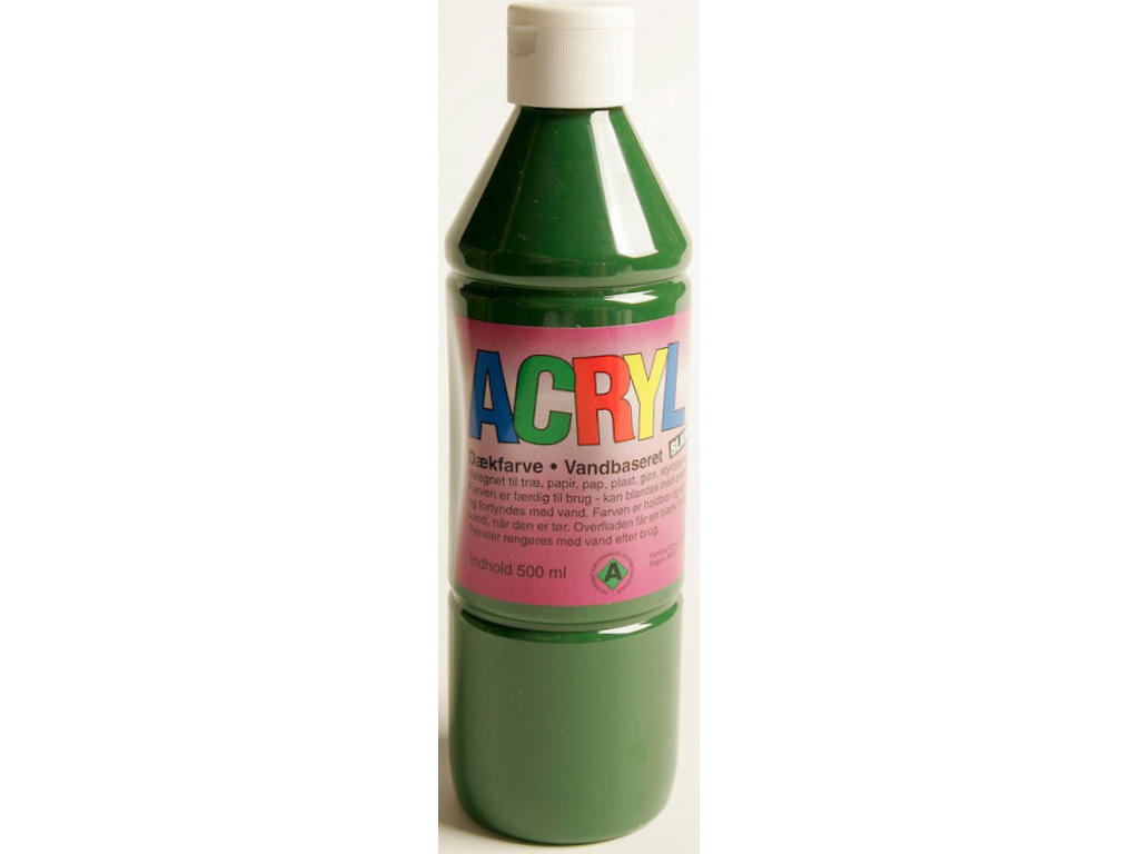 Akrylmaling, Mørkegrøn, 500 ml, Fantasy