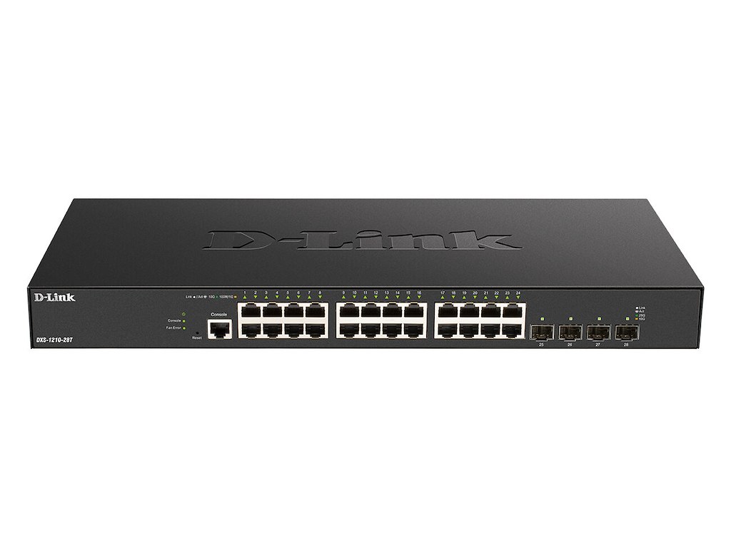 D-Link DXS-1210-28T netværksswitch Administreret L2/L3 10G Ethernet (100/1000/10000) 1U Sort