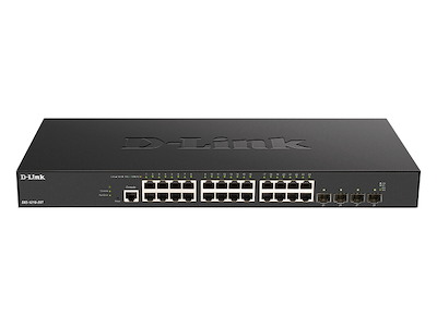 D-Link DXS-1210-28T netværksswitch Administreret L2/L3 10G Ethernet (100/1000/10000) 1U Sort