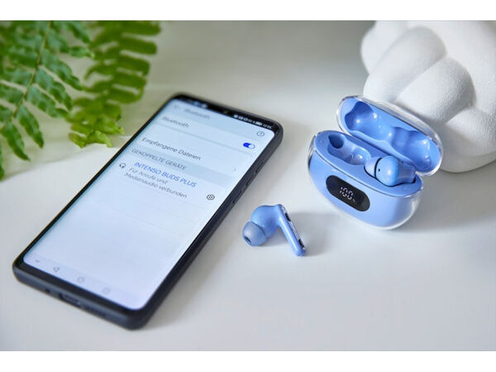 Intenso T315AE Headset True Wireless Stereo (TWS) I ørerne Opkald/Musik/Sport/Hverdag USB Type-C Bluetooth Blå