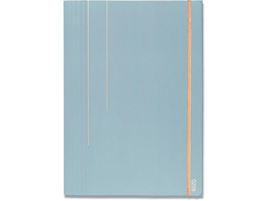 Samlemappe, 3 klapper, 1 elastik, Dusty Blue, Kozo 