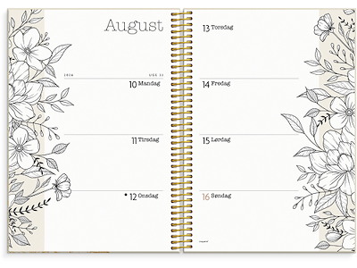 Kalender, 2026, Life Planner, Bloom,1 uge pr. opslag, Petrol, Mayland