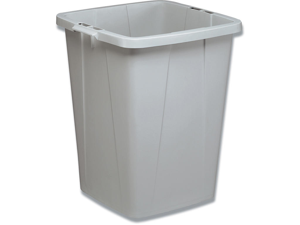 Affaldsspand, 90 liter, Grå, Firkantet, Durable DURABIN SQUARE 90
