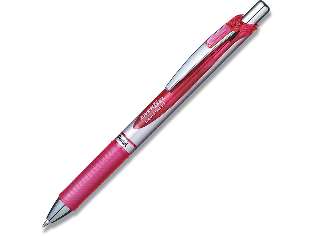 Rollerball gelpen, 0.7 mm, 0.35 mm, Pink, Pentel EnerGel BL77-PX