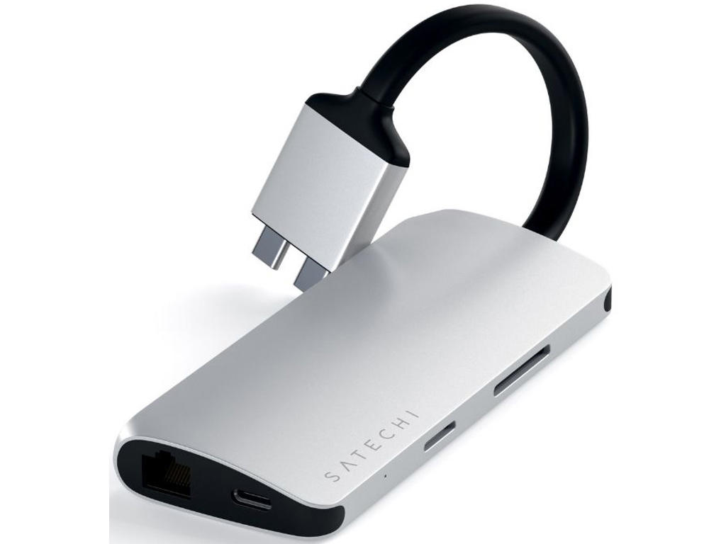 Satechi ST-TCDMMAS dockingstation USB 3.2 Gen 1 (3.1 Gen 1) Type-C Sølv