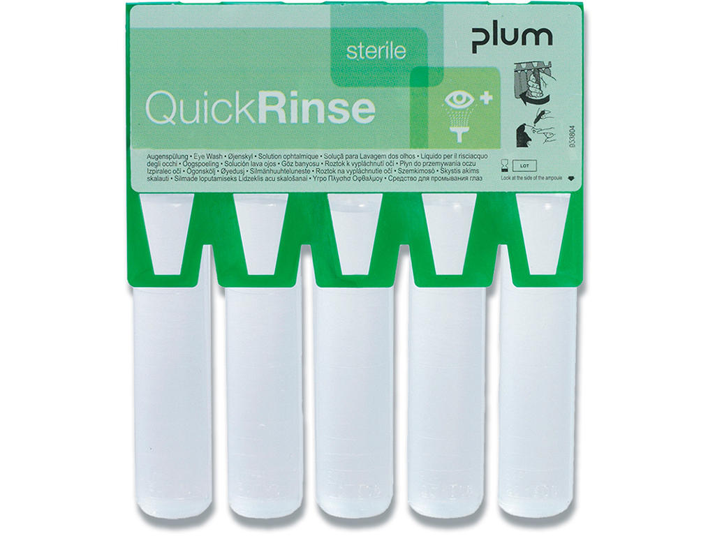Øjenskyl, Ampuller, Steril, 20 ml, 20 stk, Plum QuickRinse