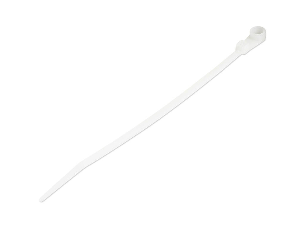 StarTech.com CBMZTS10N6 kabelsamler Udløselig kabelbinder Nylon, Plast Hvid 100 stk