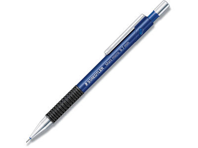 Stiftblyant, 0.7 mm, Pen: Blå-Sort, Med gummigreb, Staedtler Mars Micro 775 07