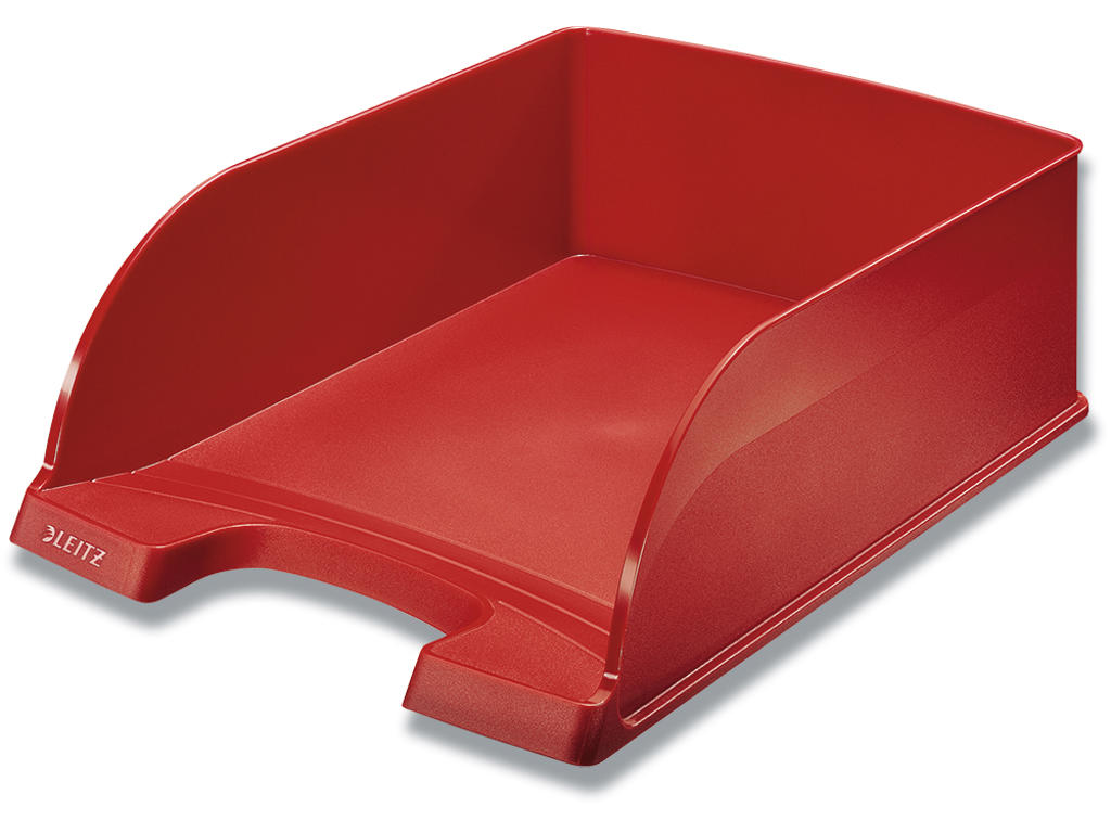 Brevbakke, Rød, A4, Udvendig: B25.5xH10.3xD35.7 cm, Leitz Plus Jumbo