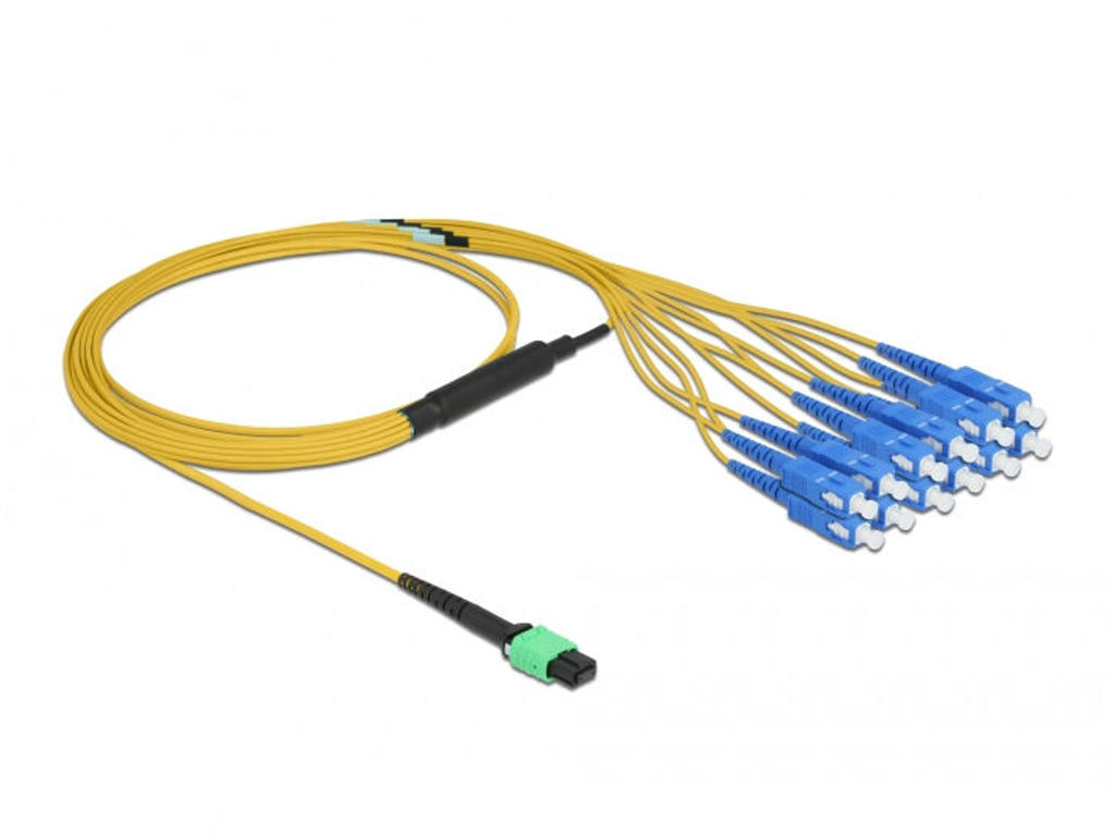 DeLOCK 84871 InfiniBand og fiberoptisk kabel 2 m MPO 12x SC Blå, Grøn, Gul