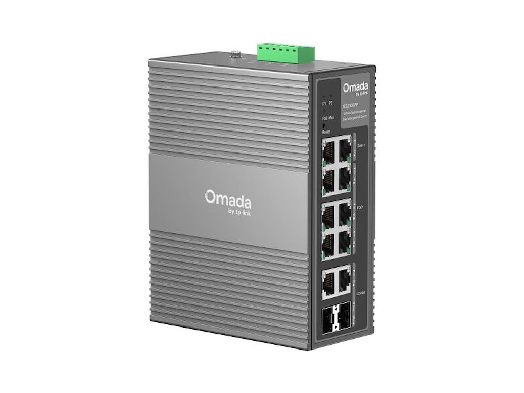 TP-Link Omada 10-Port Gigabit Industrial Easy Managed Switch with 6-Port PoE+ and 2-Port PoE++