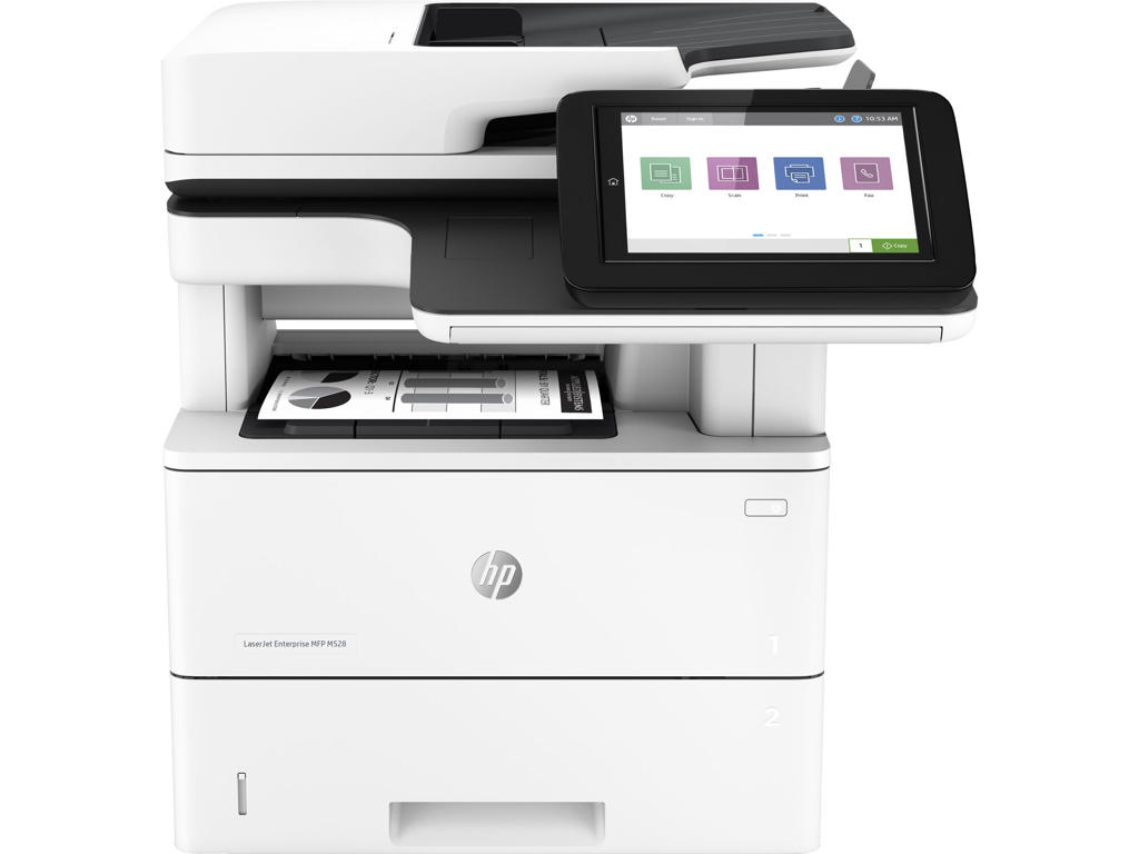 HP LaserJet Enterprise M528dn Trådløst Multifunction Sort og hvid Printer, Kopimaskine, scanner; Dupleks
