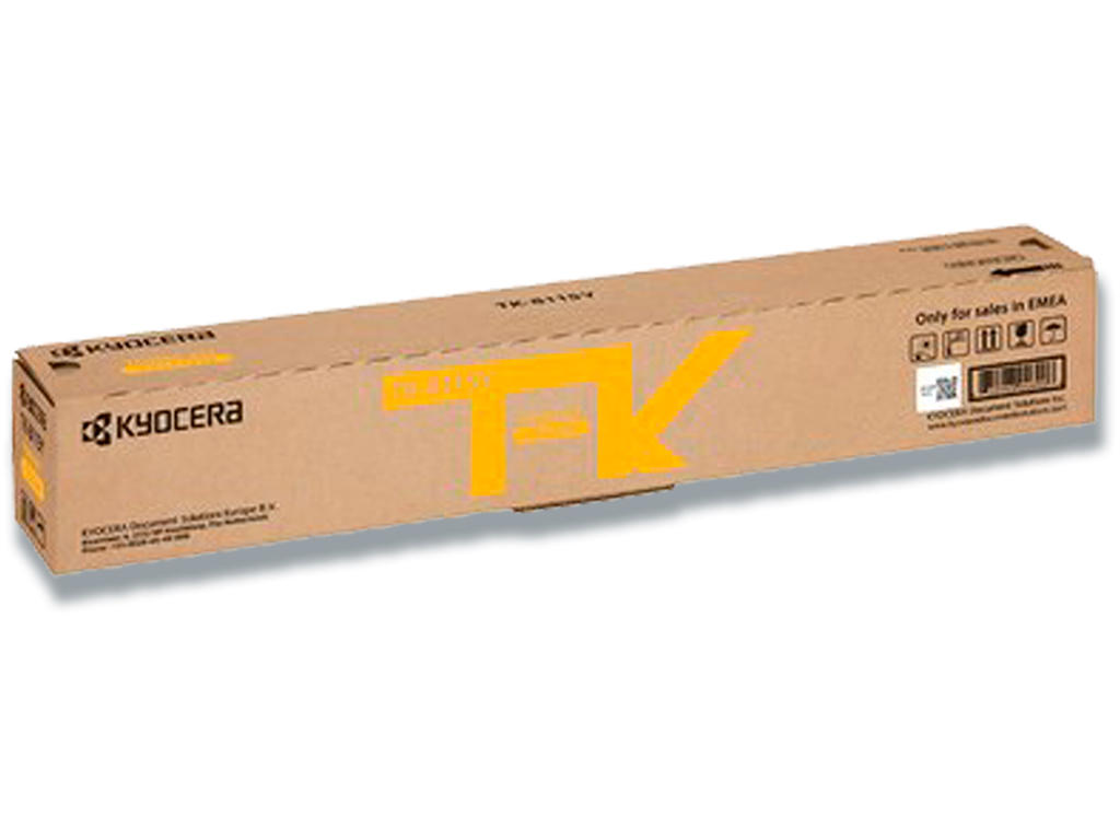 Toner, TK-8115Y, Yellow-gul, 6.000 sider, Kyocera 
