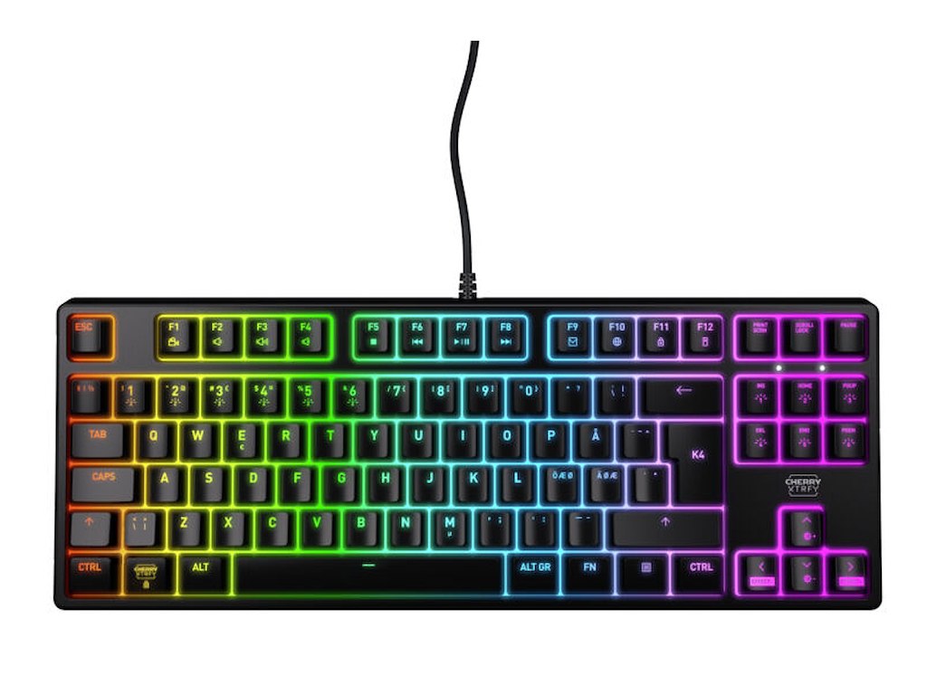 CHERRY XTRFY K4V2 RGB TKL tastatur Spil USB QWERTY Portugisisk Sort