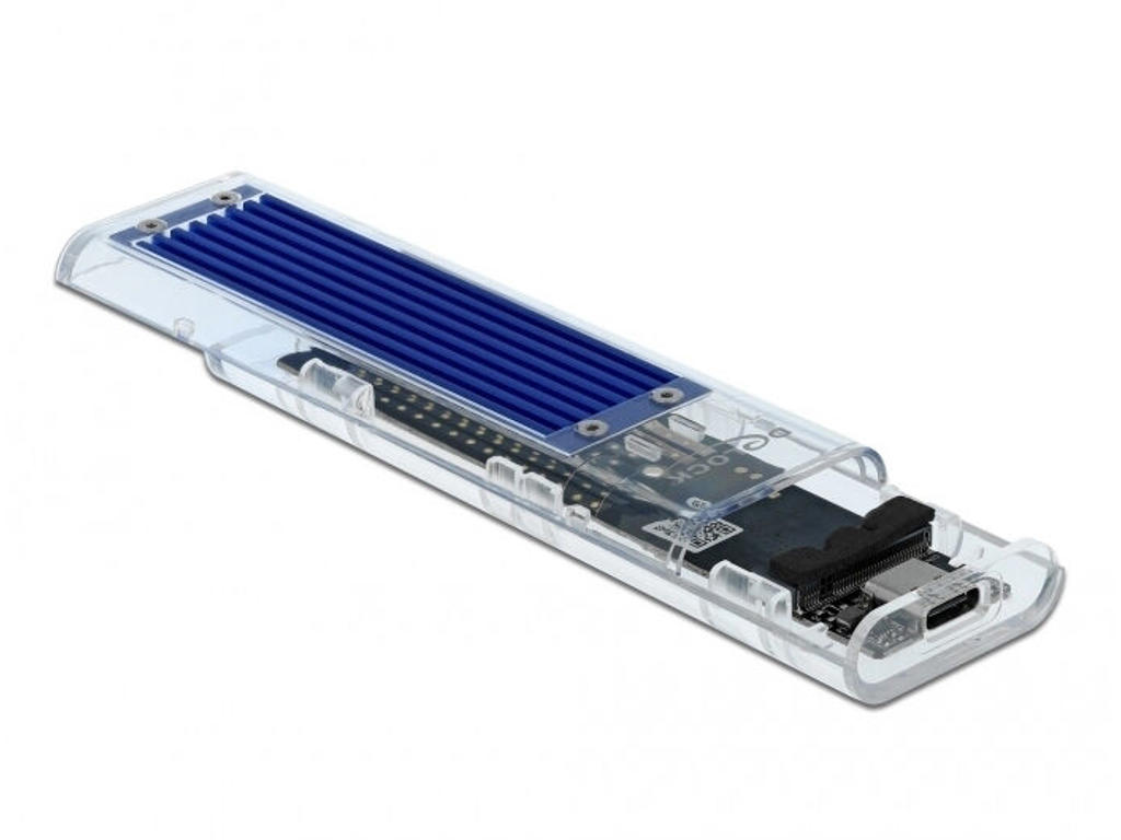 DeLOCK 42620 drevkabinet SSD kabinet Blå M.2