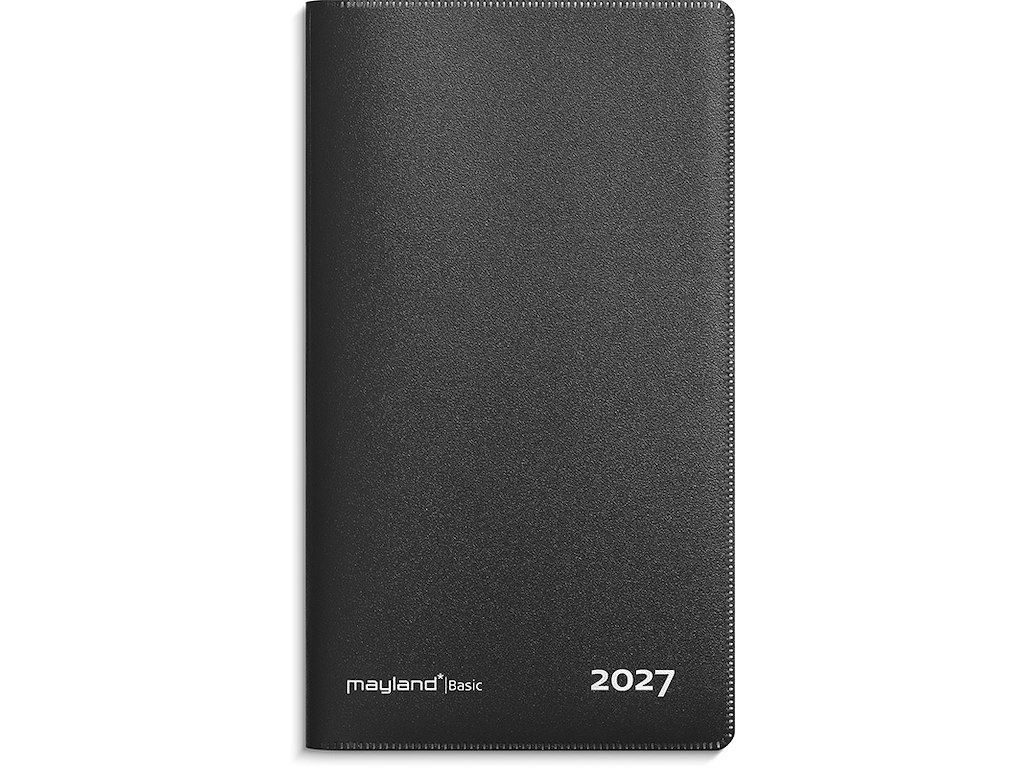Planner, 2027, Basic Index, 1 måned pr. opslag, Sort, Mayland