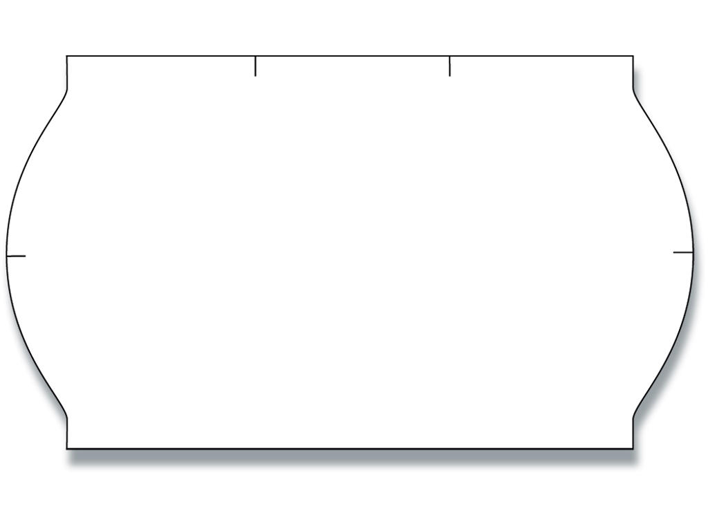 Prisetiketter, 26x16 mm, Hvid, 1200 etiketter pr rulle