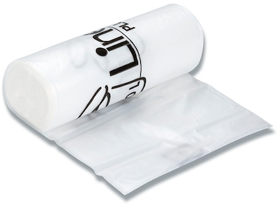 Affaldspose, 40 liter, 20 micron, Transparent, 3 ruller, 15 poser pr rulle, Bin-Line Rul-a-poser