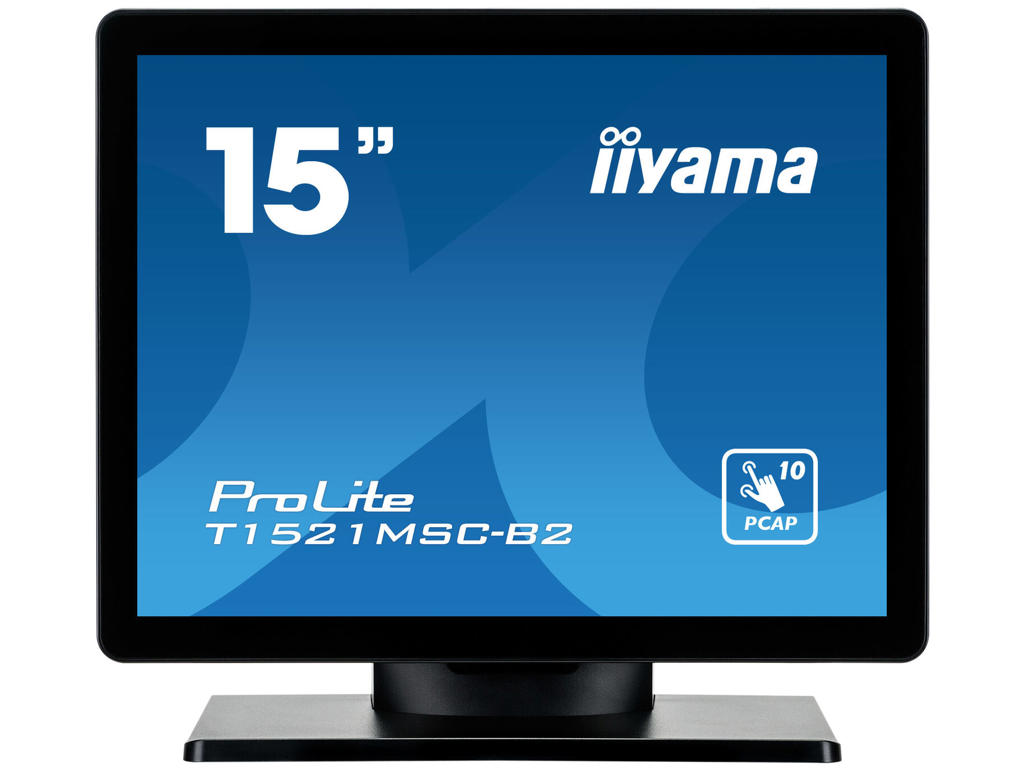 iiyama ProLite T1521MSC-B2 computerskærm 38,1 cm (15") 1024 x 768 pixel XGA LED Berøringsskærm Bordplade Sort