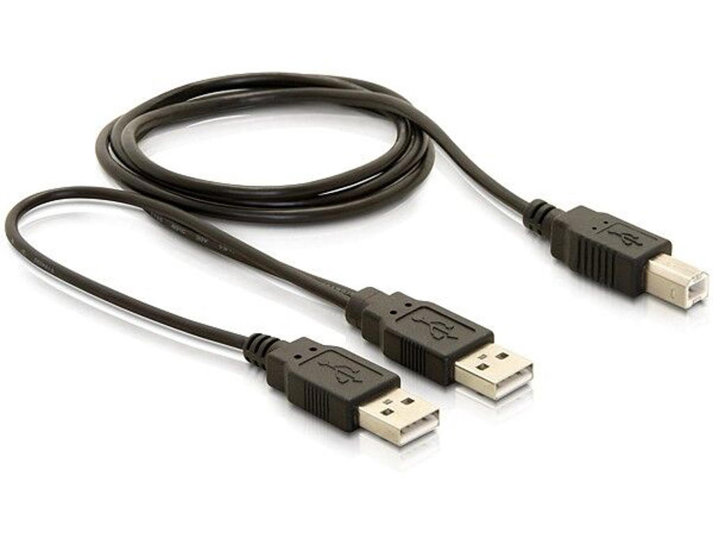 DeLOCK USB-B/USB-A Cable USB-kabel 1 m USB B USB A Sort