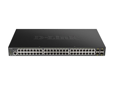 D-Link DGS-1250-52XMP Administreret L3 Strøm over Ethernet (PoE) Sort