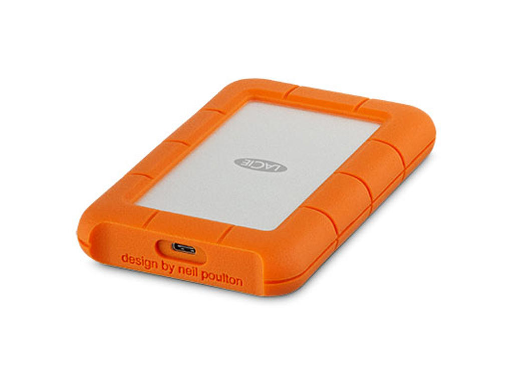 LaCie Rugged USB-C ekstern harddisk 4 TB 5400 rpm 2.5" USB Type-C 3.2 Gen 1 (3.1 Gen 1) Orange, Sølv