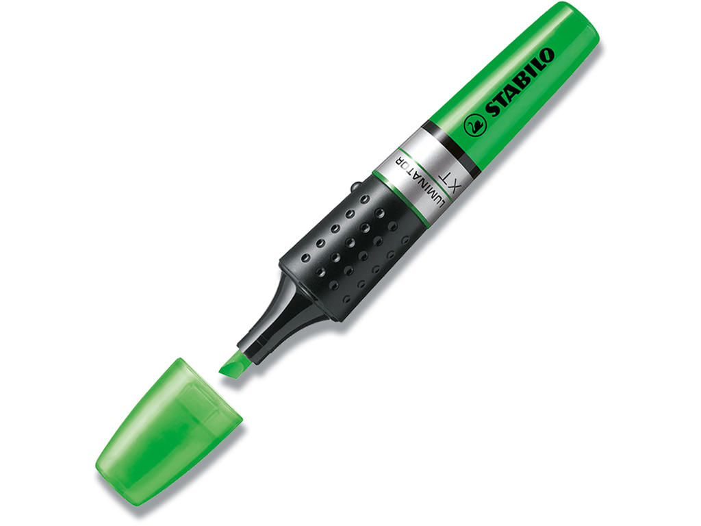 Tekstmarker, Vandbaseret blæk, Grøn, 1 stk, Stabilo Luminator XT 71/33