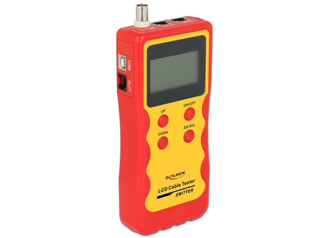 DeLOCK 86108 netværkskabeltester Gul, Rød