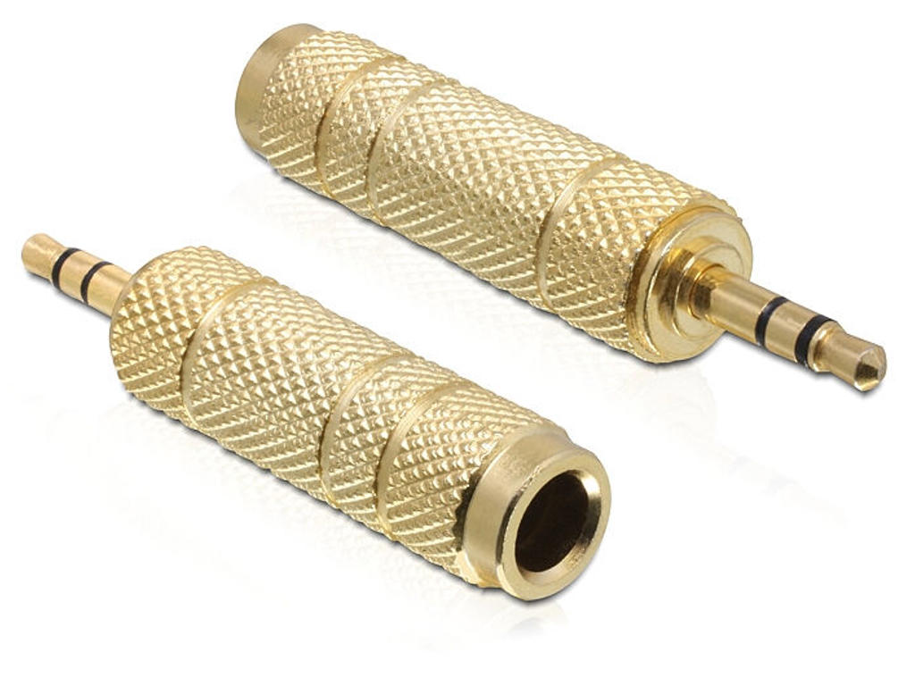 DeLOCK 65360 kabel kønsskifter 3.5 mm 6.35 mm Guld