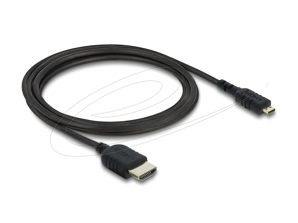 DeLOCK 81691 HDMI-kabel 2 m HDMI Type A (Standard) HDMI Type D (Micro) Sort