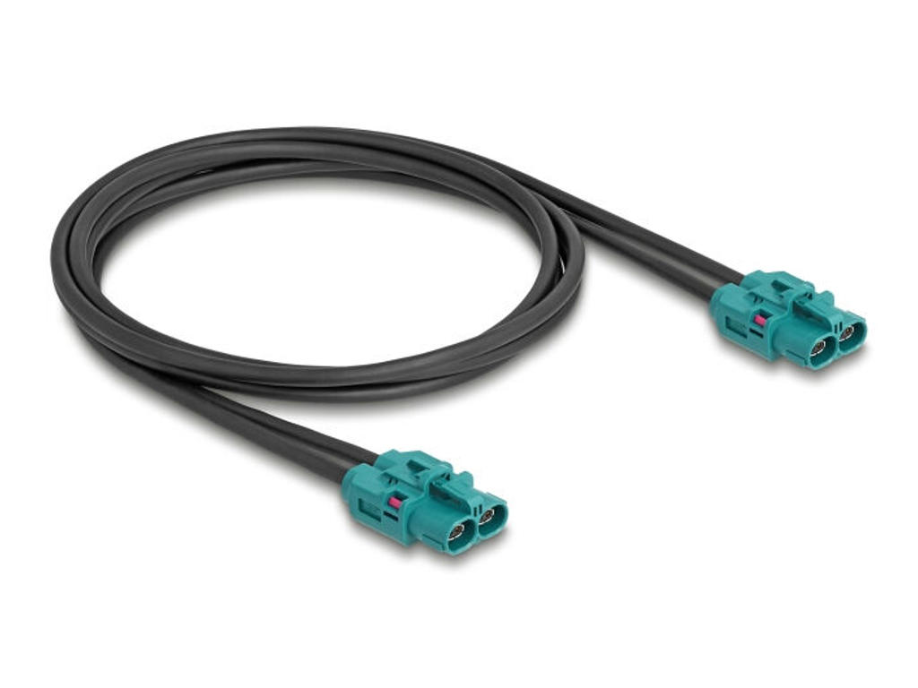 DeLOCK 90338 koaxial kabel 1 m 2x HDMTD Z Sort